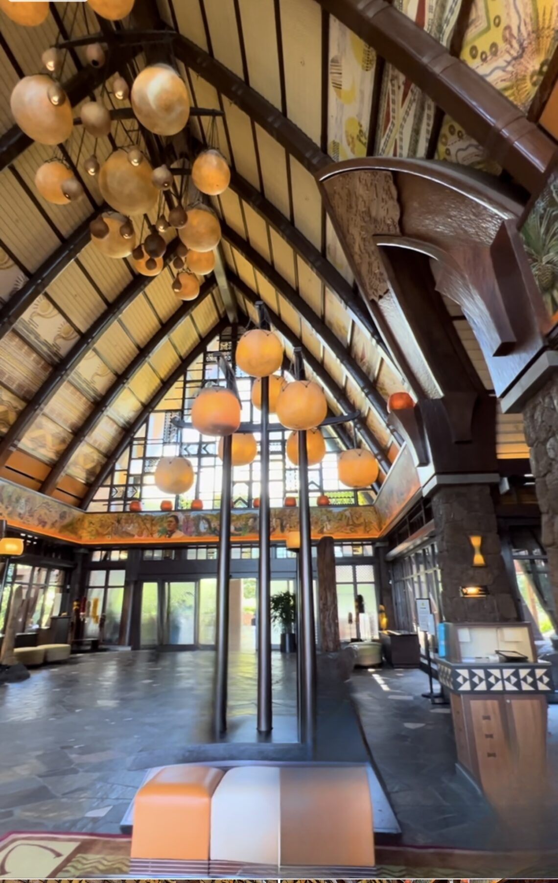 Interior shot of entrance to Disney Aulani KoOlina, Oahu, Hawaii